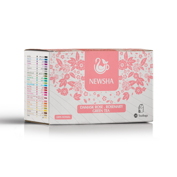 Damask Rose . Rosemary . Green Tea