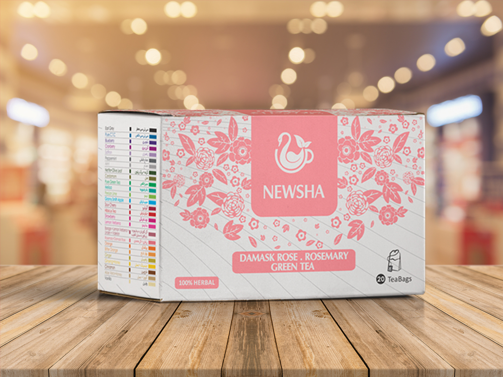 Damask Rose . Rosemary . Green Tea